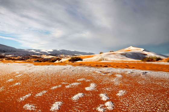Neige dans le désert algérien