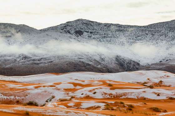 Neige dans le désert algérien